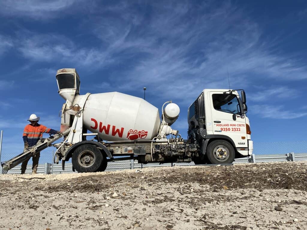 Small Concrete Truck Working in Perth
